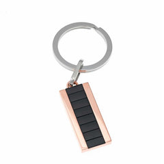 KEYCHAIN SILVER 925 BICOLOR PLATED PINK IP