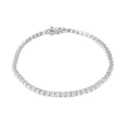 TENNIS BRACELET RIVIERE SILVER 925 RHODIUM CZ WHITE