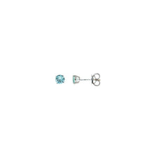 تحميل الصورة إلى عارض المعرض، EARRING SILVER 925 RHODIUM BRILLIANT CZ GREEN
