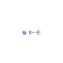 تحميل الصورة إلى عارض المعرض، EARRING SILVER 925 RHODIUM BRILLIANT CZ RUBY
