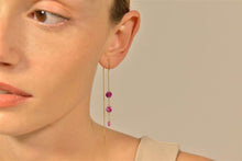 Load image into Gallery viewer, EARRING SILVER 925 PLATED GOLD CHAIN WITH
