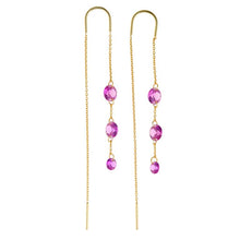 Load image into Gallery viewer, EARRING SILVER 925 PLATED GOLD CHAIN WITH
