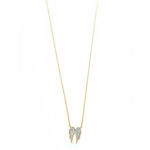 تحميل الصورة إلى عارض المعرض، NECKLACE SILVER 925 PLATED GOLD WINGS CZ
