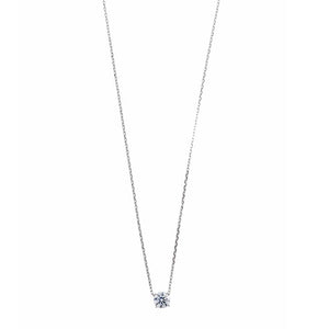 NECKLACE SILVER 925 RHODIUM BRILLIANT CZ WHITE