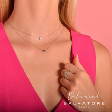 تحميل الصورة إلى عارض المعرض، NECKLACE SILVER 925 RHODIUM BRILLIANT CZ WHITE
