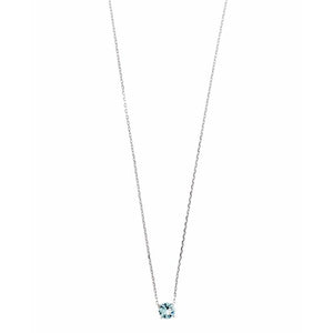 NECKLACE SILVER 925 RHODIUM BRILLIANT CZ GREEN