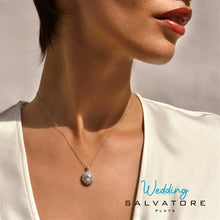 تحميل الصورة إلى عارض المعرض، NECKLACE SILVER 925 RHODIUM CZ WHITE BRILLANT
