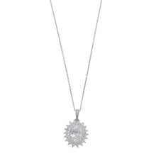 تحميل الصورة إلى عارض المعرض، NECKLACE SILVER 925 RHODIUM CZ WHITE BRILLANT
