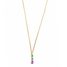 تحميل الصورة إلى عارض المعرض، NECKLACE SILVER 925 PLATED GOLD CZ TWO
