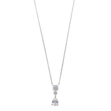 تحميل الصورة إلى عارض المعرض، NECKLACE SILVER 925 RHODIUM CZ WHITE BRIGHT
