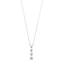 تحميل الصورة إلى عارض المعرض، NECKLACE SILVER 925 RHODIUM STRIP FOUR CZ
