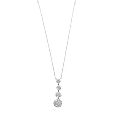 تحميل الصورة إلى عارض المعرض، NECKLACE SILVER 925 RHODIUM STRIP FOUR CZ
