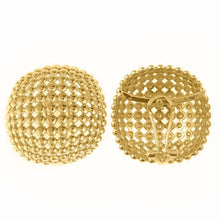Load image into Gallery viewer, EARRING METAL PLATED GOLD CIRCLE BALLS LOCK
