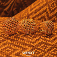 Load image into Gallery viewer, EARRING METAL PLATED GOLD CIRCLE BALLS LOCK
