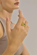 تحميل الصورة إلى عارض المعرض، RING METAL PLATED GOLD RIBBED
