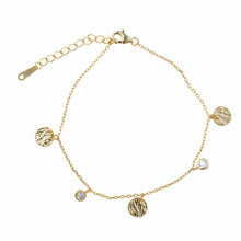 تحميل الصورة إلى عارض المعرض، BRACELET SILVER 925 PLATED GOLD CHATON CZ
