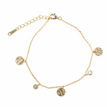 تحميل الصورة إلى عارض المعرض، BRACELET SILVER 925 PLATED GOLD CHATON CZ
