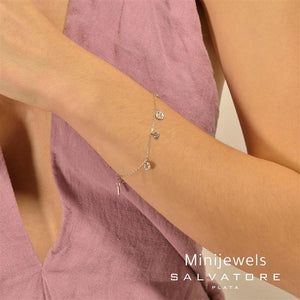 BRACELET SILVER 925 RHODIUM CHATON CZ WHITE