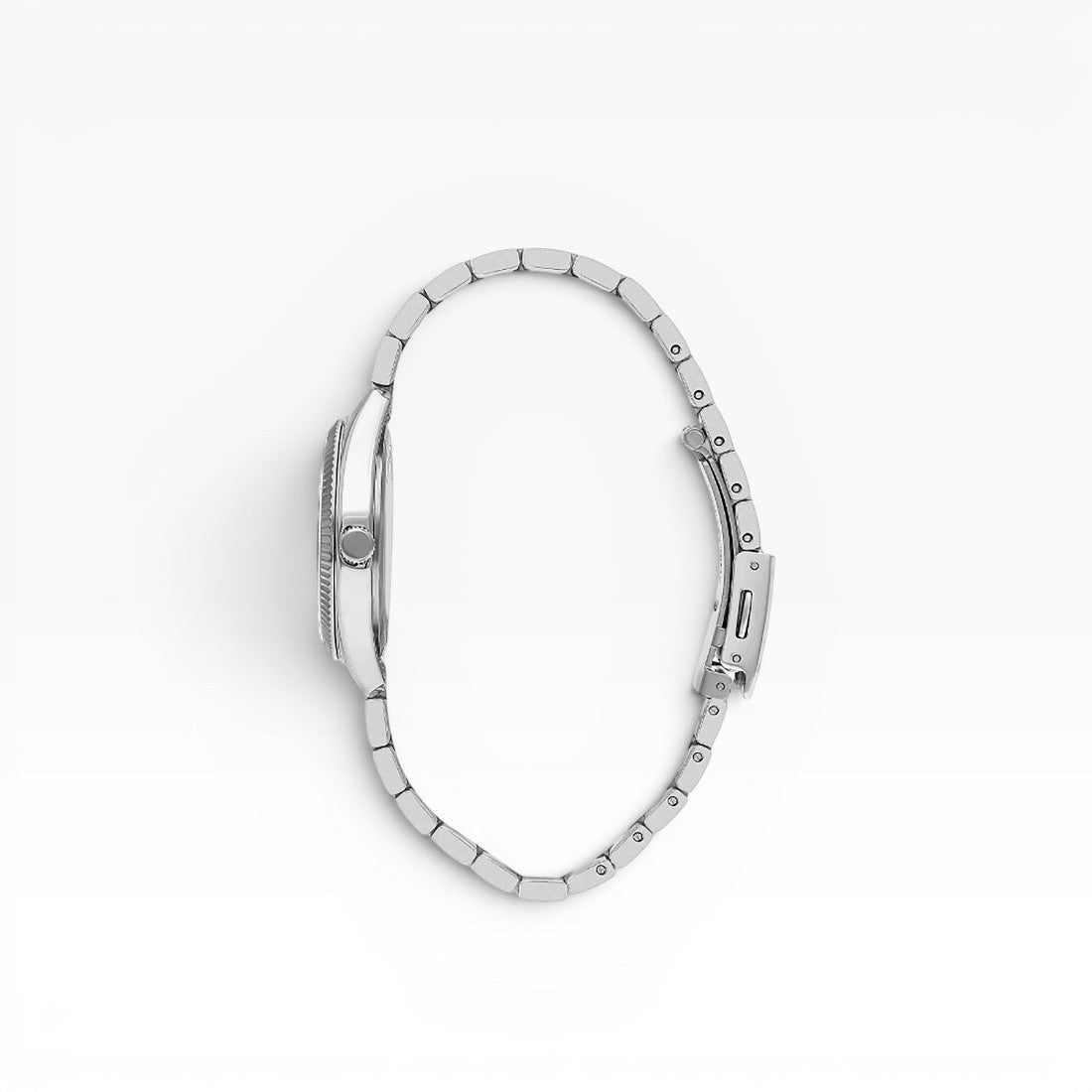 Lee Cooper London | Black Dial Fluted Bezel Silver Watch — 42mm