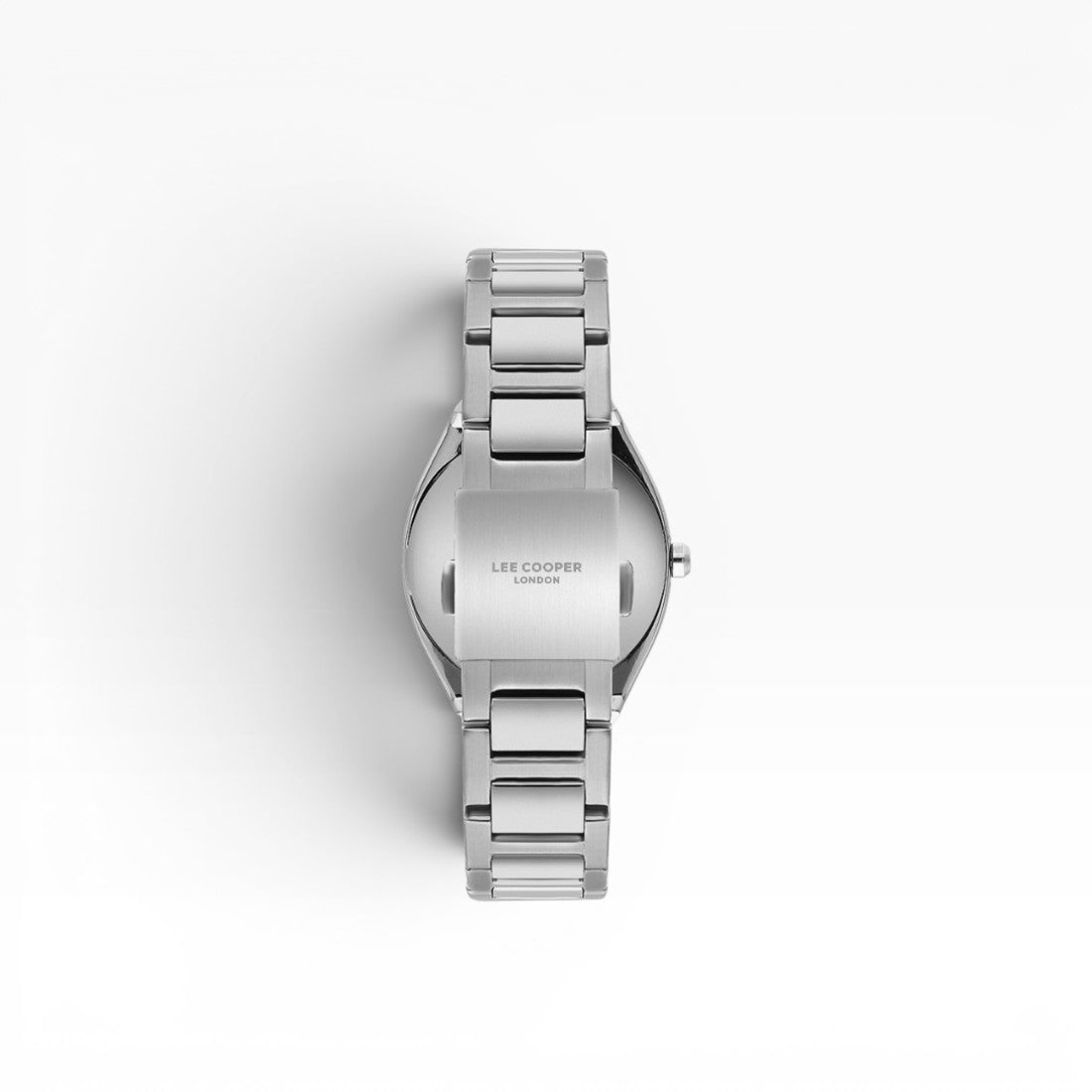 Lee Cooper London | Navy Blue Textured Cushion Silver Watch — 33mm