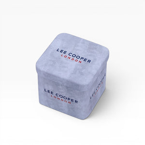 Lee Cooper London | Black Chronograph Square Case Red Silicone Watch — 40mm