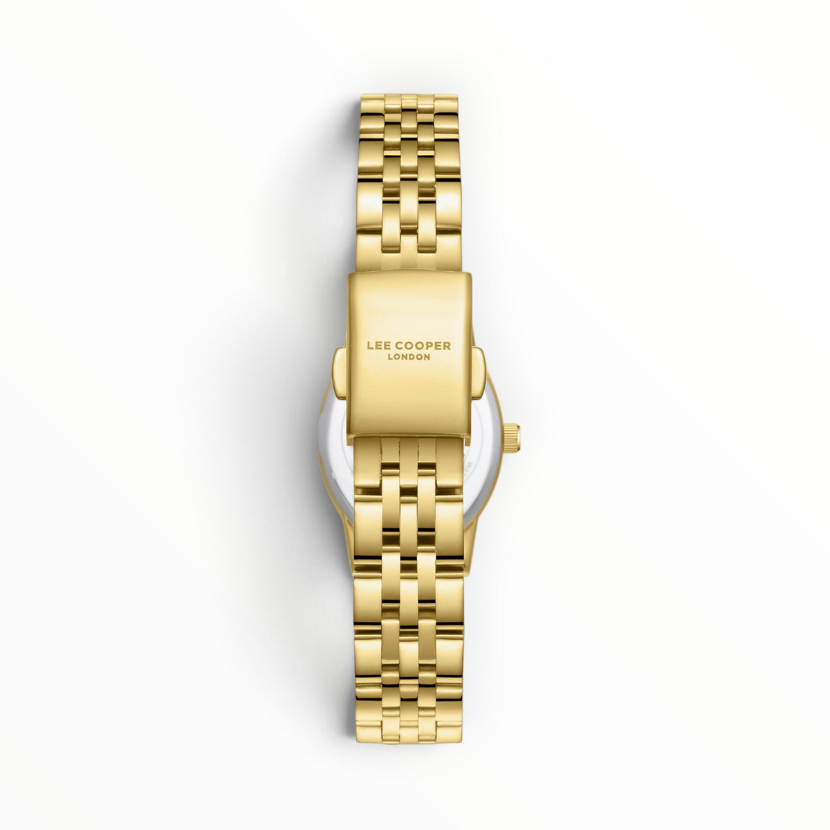 SUL EXTRAS Lee Cooper women's gold-tone metal watch strap with jewellery clasp, back view