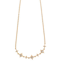 تحميل الصورة إلى عارض المعرض، NECKLACE SILVER 925 PLATED GOLD STARS POLARS
