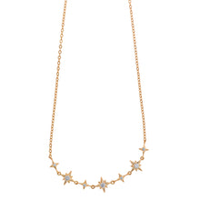 تحميل الصورة إلى عارض المعرض، NECKLACE SILVER 925 PLATED GOLD STARS POLARS

