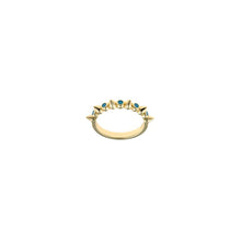 تحميل الصورة إلى عارض المعرض، RING SILVER 925 PLATED GOLD SPIKE CHATON

