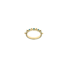 تحميل الصورة إلى عارض المعرض، RING SILVER 925 PLATED GOLD SPIKE CHATON
