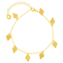 Load image into Gallery viewer, VIRELLA - ANKLE SILVER 925 PLATED GOLDEN CHAIN RHOMBERS
