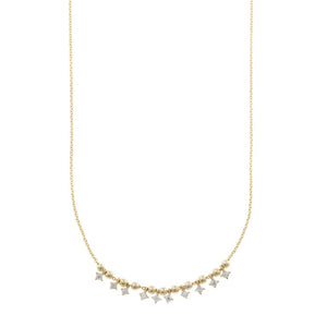 NECKLACE SILVER 925 PLATED GOLD BALLS SMOOTH