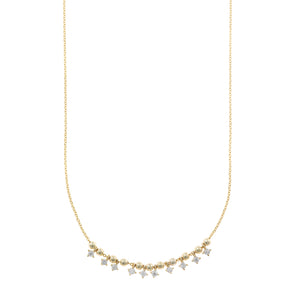 NECKLACE SILVER 925 PLATED GOLD BALLS SMOOTH