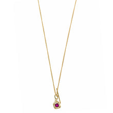 تحميل الصورة إلى عارض المعرض، NECKLACE SILVER 925 PLATED GOLD SQUARE CZ
