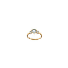 تحميل الصورة إلى عارض المعرض، RING SILVER 925 PLATED GOLD TOPAZ BLUE
