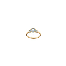 تحميل الصورة إلى عارض المعرض، RING SILVER 925 PLATED GOLD TOPAZ BLUE
