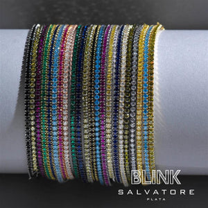 BRACELET SILVER 925 PLATED GOLD CZ BRILLIANT