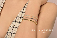 تحميل الصورة إلى عارض المعرض، BRACELET SILVER 925 PLATED GOLD CZ BRILLIANT
