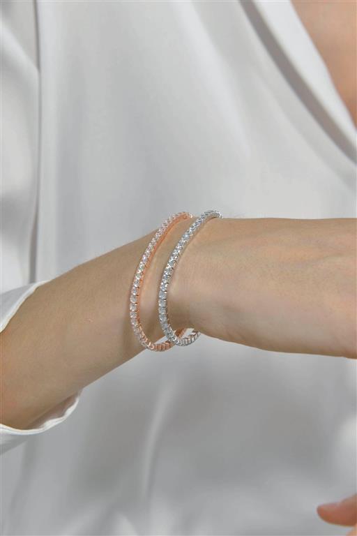 BRACELET SILVER 925 RHODIUM CZ WHITE BRILLIANT