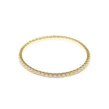 تحميل الصورة إلى عارض المعرض، BRACELET SILVER 925 PLATED GOLD CZ WHITE
