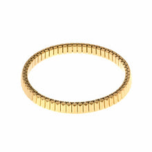 تحميل الصورة إلى عارض المعرض، BRACELET STEEL PLATED GOLD PRISMS SMOOTH ADJUSTABLE
