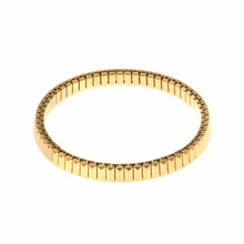 تحميل الصورة إلى عارض المعرض، BRACELET STEEL PLATED GOLD PRISMS SMOOTH ADJUSTABLE
