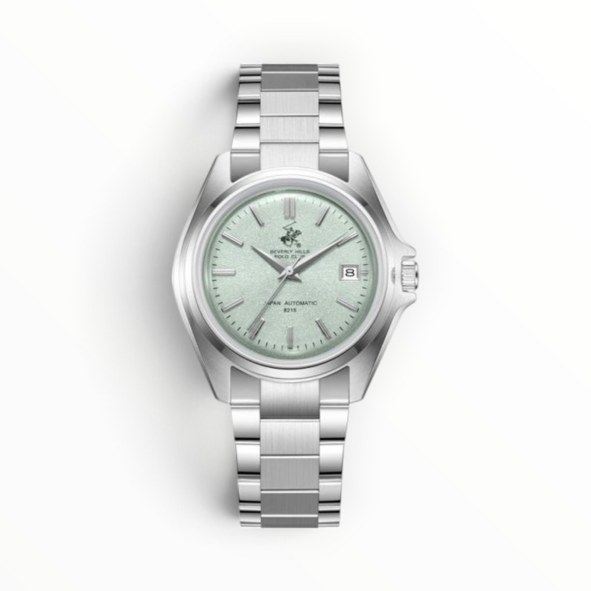SUL EXTRAS Beverly Hills Polo Club men's automatic watch with a green dial and stainless steel bracelet