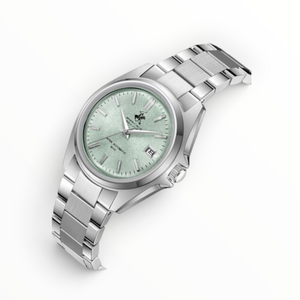 SUL EXTRAS Beverly Hills Polo Club vintage automatic men's watch with a textured light green dial and steel bracelet