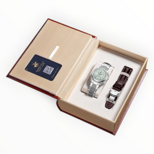 SUL EXTRAS Beverly Hills Polo Club vintage automatic watch with green dial, stainless steel case, and extra strap.