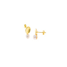 Load image into Gallery viewer, NEOLIS - EARRING SILVER 925 PLATED GOLD PLATEDS OVAL
