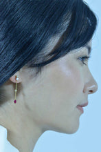 Load image into Gallery viewer, SERALINE - EARRING SILVER 925 PLATED GOLD CZ WHITES
