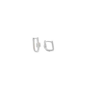 RADIANTIA RHODIUM HOOP - EARRINGS