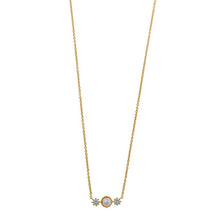 تحميل الصورة إلى عارض المعرض، NECKLACE SILVER 925 PLATED GOLD PEARL TWO
