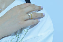 Load image into Gallery viewer, NEOLIS - RING SILVER 925 PLATED GOLD PEARL BUTTON
